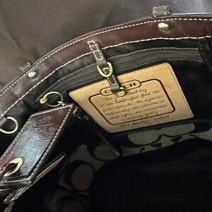 Coach vintage brown canvas message bag
